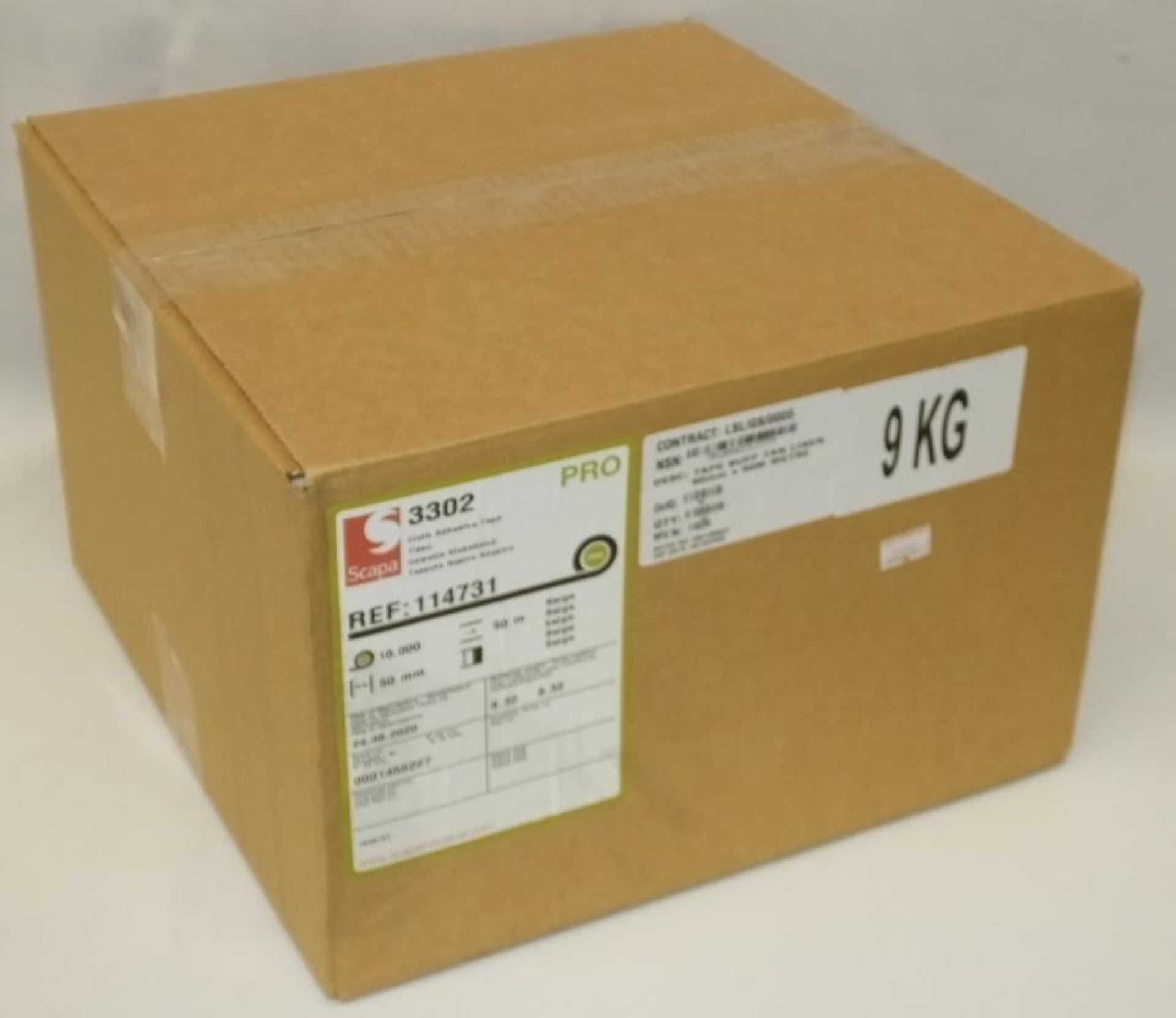 Scapa 3302 Pro Tape - Buff Tan Biege - 50mm x 50M rolls - 16 rolls per box - 1 box - Image 2 of 5