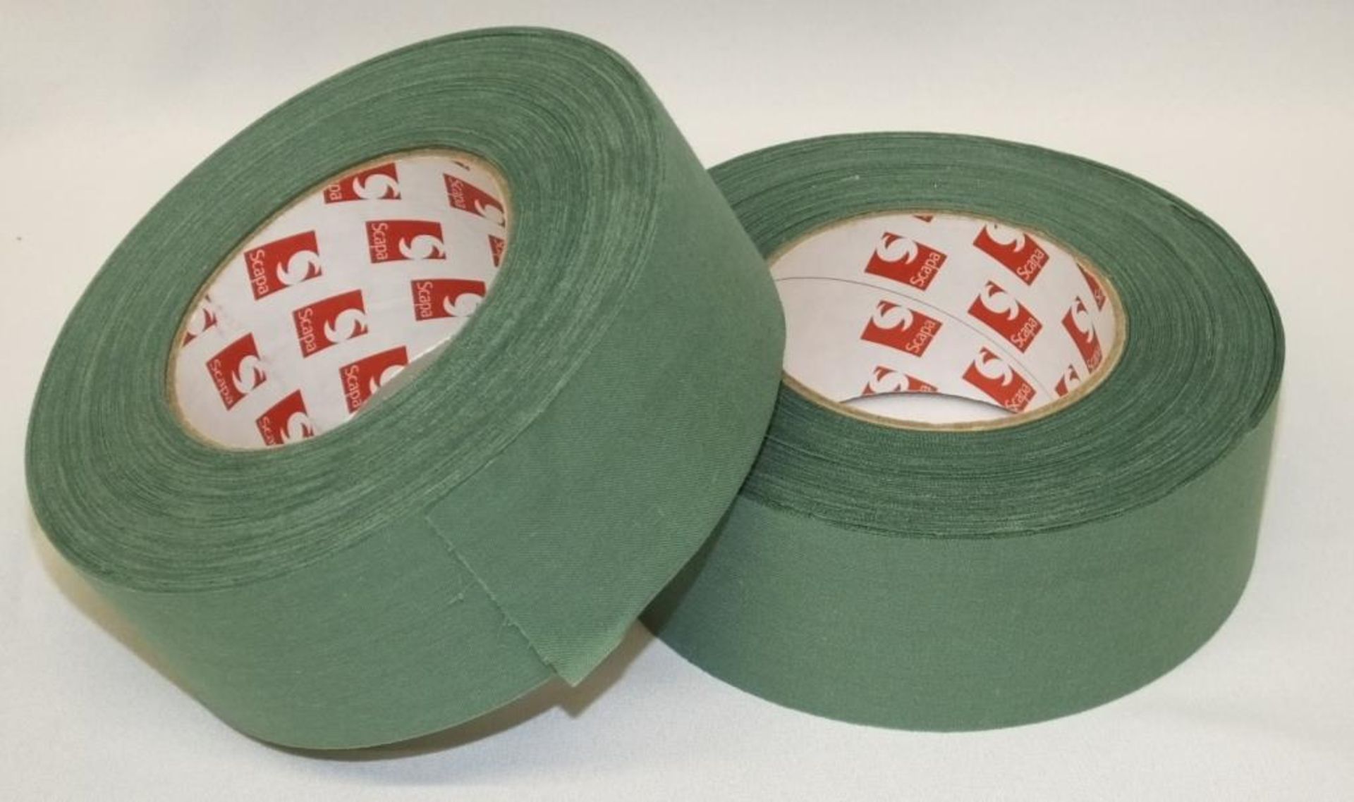 Scapa 3302 Pro Tape - Olive Green - 50mm x 50M rolls - 16 rolls per box - 1 box - Image 5 of 5