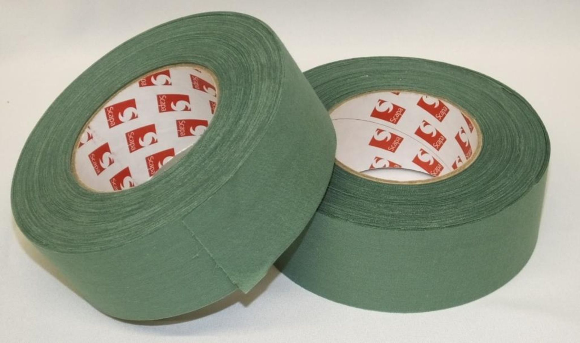 Scapa 3302 Pro Tape - Olive Green - 50mm x 50M rolls - 16 rolls per box - 2 boxes - Image 5 of 5