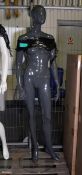 Female standing mannequin - dark grey