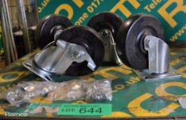 4x heavy duty castors