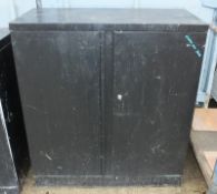 Black Metal Tool Cabinet - L 920mm x W 460mm x H 1115mm