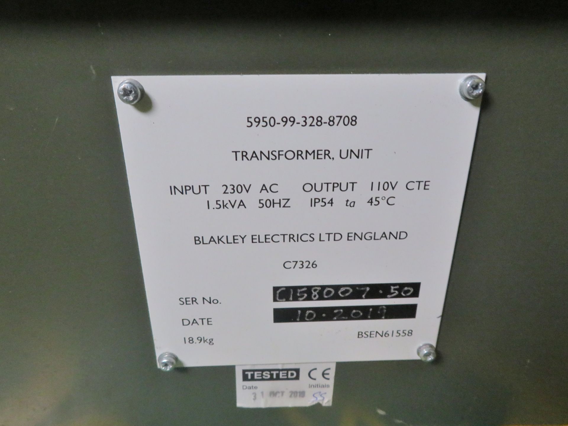 2x Blakley C7326 Transformer Units Input 230v Output 110v - Image 4 of 6
