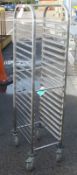 Stainless Steel Oven Tray Trolley Single L 560mm x W 400mm x H 1720mm