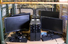 4x Lenovo Thinkcentre Personal Computer Sets