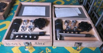 2x SPQR Engineering Engine Valve Adjusting Tools In Wooden Cases