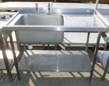 Sink And Drainer With Taps L 1020mm x W 650mm x H 900mm