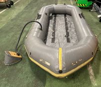 Life Raft - L 3800mm x W 1500mm - inflation cap missing - FOOT PUMP NOT INCLUDED