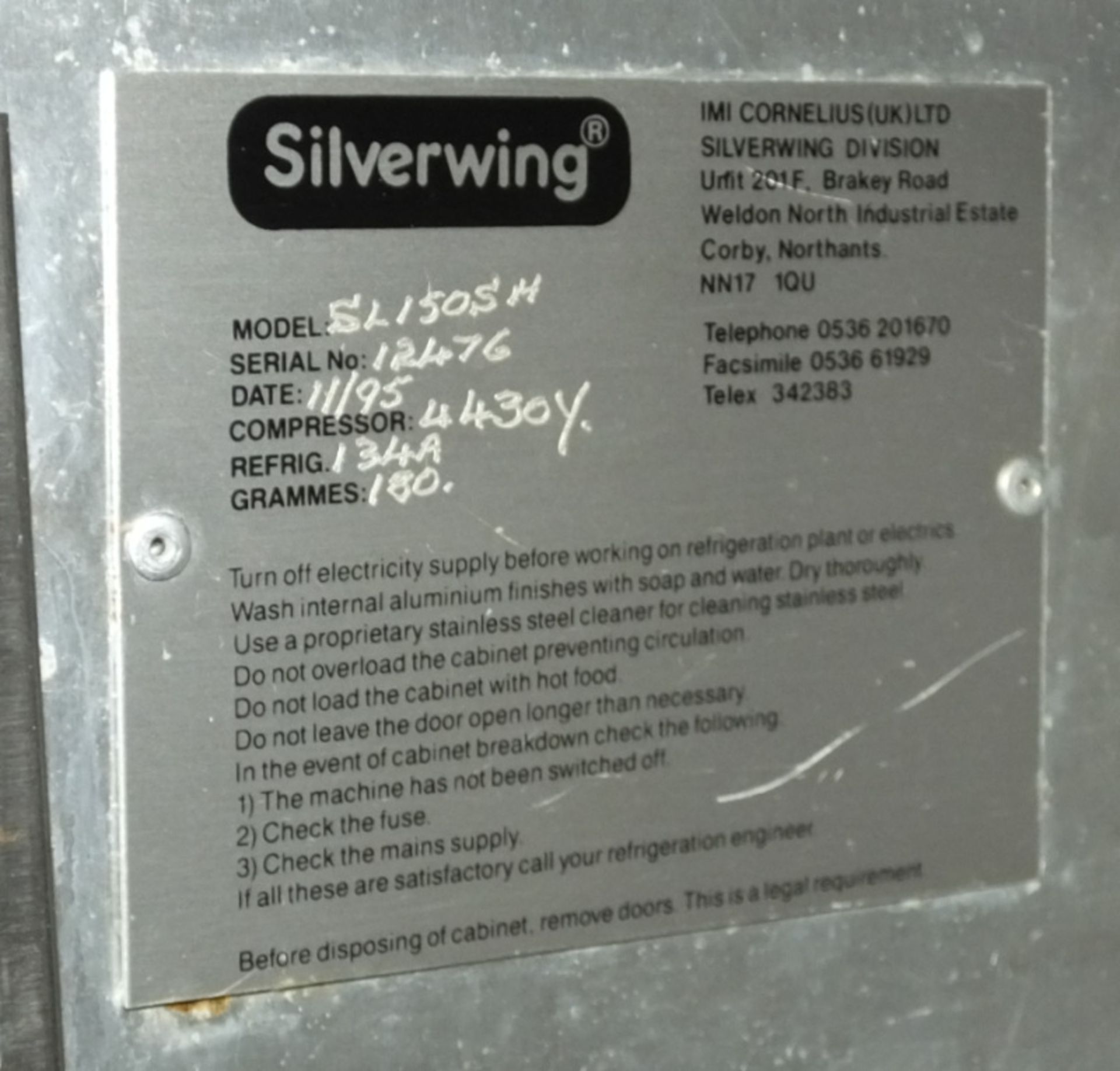 Silverwing SL150 SH Fridge L 600mm x W 660mm x H 820mm - Image 5 of 5