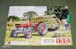 Tin sign 700mm x 500mm - Massey Ferguson 135 tractor