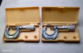 2x Mitutoyo 0-25mm External Micrometers