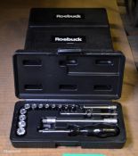 4x Roebuck socket sets in cases