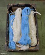 5x Coils of rope - 2x blue, 3x white - 90ft