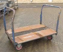 4 Wheeled Metal Trolley - bed W 1110mm x D 810mm