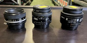 3x Nikon AF Nikkor 50mm 1:1.8 Lenses