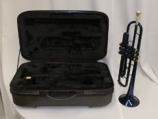 Stagg 77-T/BL Trumpet in case - serial number F0792A - Please check photos carefully