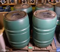 4x Sankey Standard 136 Ltr water butts with lids