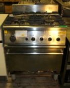 Zappas 4 Ring Gas Burner L 700mm x W 750mm x H 970mm - missing knobs