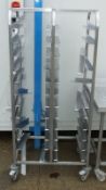 Stainless Steel Double Food Tray Trolley L 750mm xW 570mm xH 1750mm