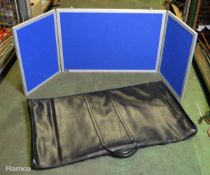 6x Display Screens With Bags & Traveller Pop Up Roller Display Unit