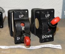 2x Scottish aviation Dowhty Electrics ltd up-down lever (1973)