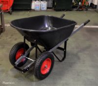Garden wheelbarrow black - 2 wheeled