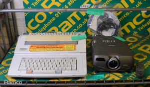Electric typewriter Canon ES3-II, ASK C20 multimedia projector