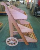 Wooden 3 Tier Mobile Display Unit L 900 x W 600 x H 1200mm