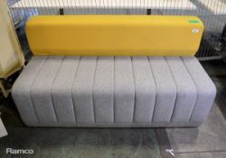 Allermuir Two Tone Bench Sofa - grey & yellow