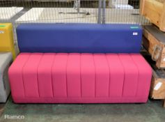 Allermuir Two Tone Bench Sofa - red & blue