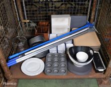 Various Kitchen Equipment - Baking/Serving Trays, Plates