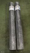Wire fencing - 36 inch x 1M - 1 inch x 1/2 inch mesh - 2 rolls