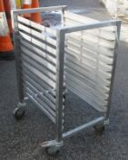 Stainless Steel Trolley For Trays L 430mm x W 550mm x H 820mm
