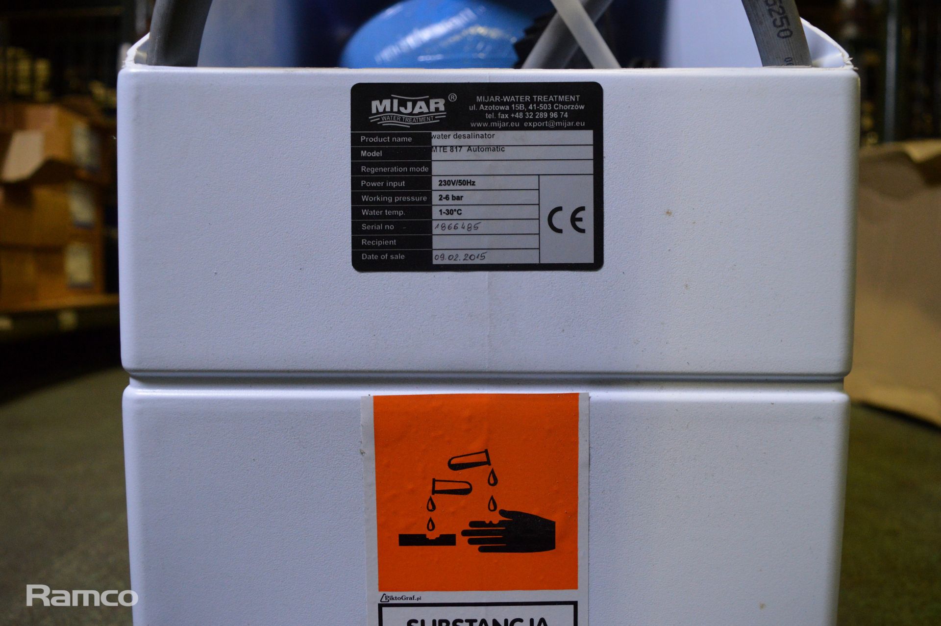 Mijar Water Desalinator MTE 817 Automatic - Image 3 of 3