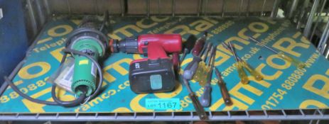 Raychem CV 1509 Thermogun, Electric cordless drill, socket screwdrivers