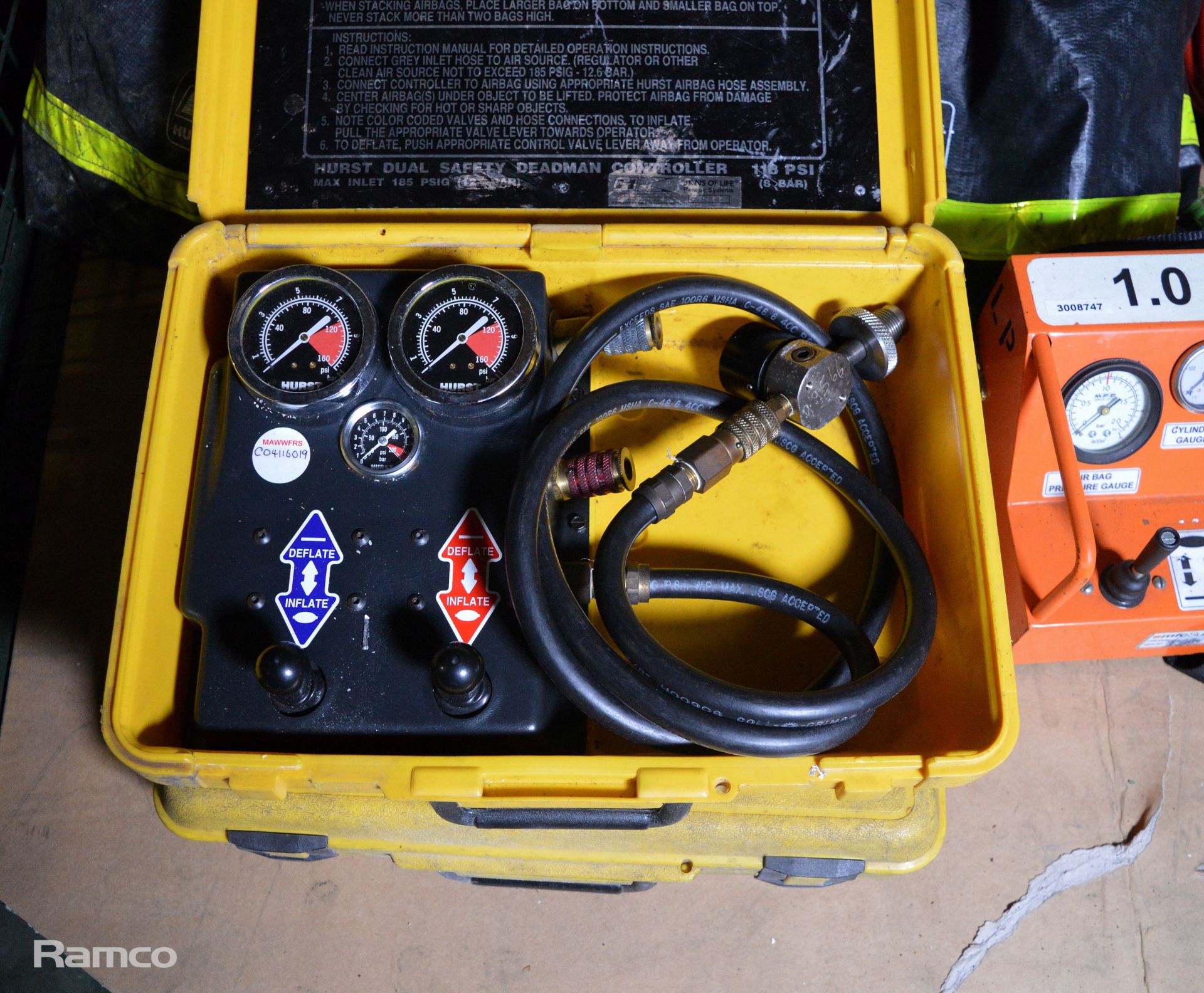 3x Air Bag Air Lines, MFC Survival Airbag Controller Unit, Rescue Airbag Controller Unit - Image 4 of 4