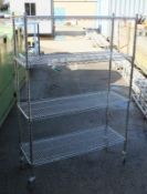 Chrome Catering Adjustable Wire Rack L 1200mm x W 450mm x H 1750mm
