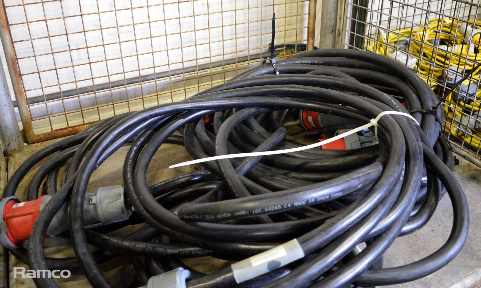 4x Mennekes/Lewden 63A-6h 200/346v 240/425v Cable Assemblies - L 13.5M - Image 4 of 4