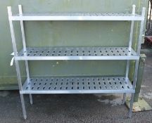 3 Tier Stainless Steel Shelving Rack - W 1500mm x D 400mm x H 1400mm