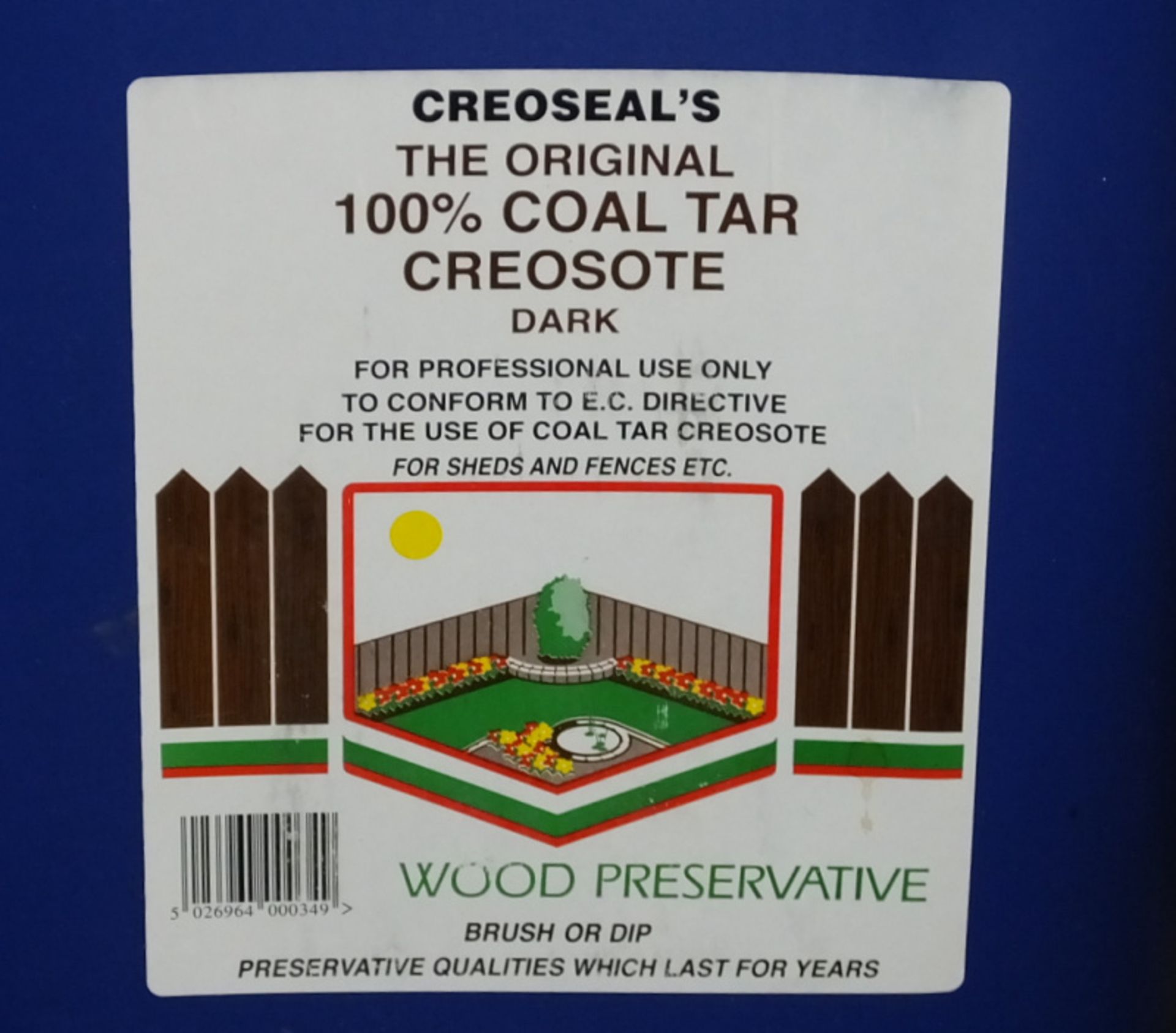 Creoseal's Original 100% Coal Tar Creosote - Dark - 20L - can only be sent via pallet service - Image 2 of 2