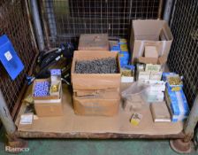 Various Size Bolts, Wood Screws,Nails,Washers, 9x Flexible Hose & Tubing