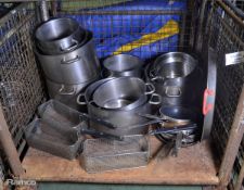 Various Pots, Pans, Frying Baskets