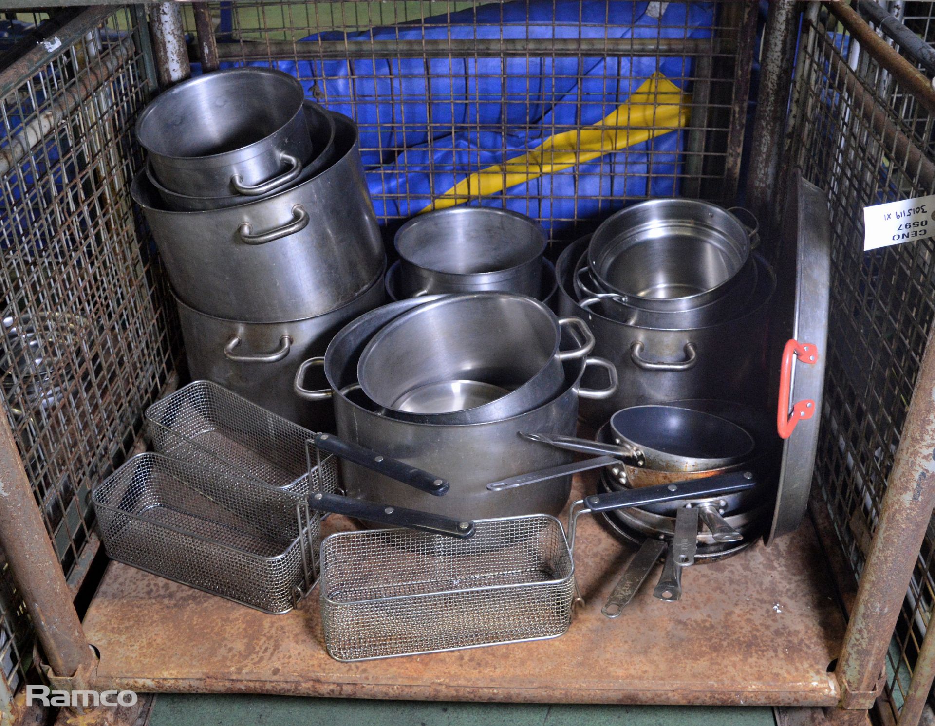 Various Pots, Pans, Frying Baskets