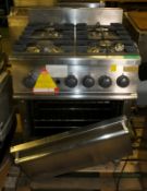 Zappas 4 Ring Gas Burner L 700mm x W 750mm x H 970mm