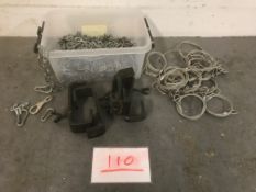 Box of chain, hook clamps & safety wires