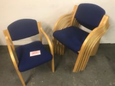 6x stackable blue chairs