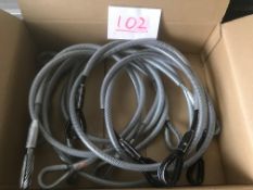 6x Plastic coated steel 1 tonne 2M wire ropes