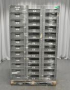 60x Tote Storage Boxes - L600 x W400 x H150mm