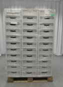 55x Tote Storage Boxes - L600 x W400 x H150mm