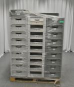 48x Tote Storage Boxes - L600 x W400 x H150mm